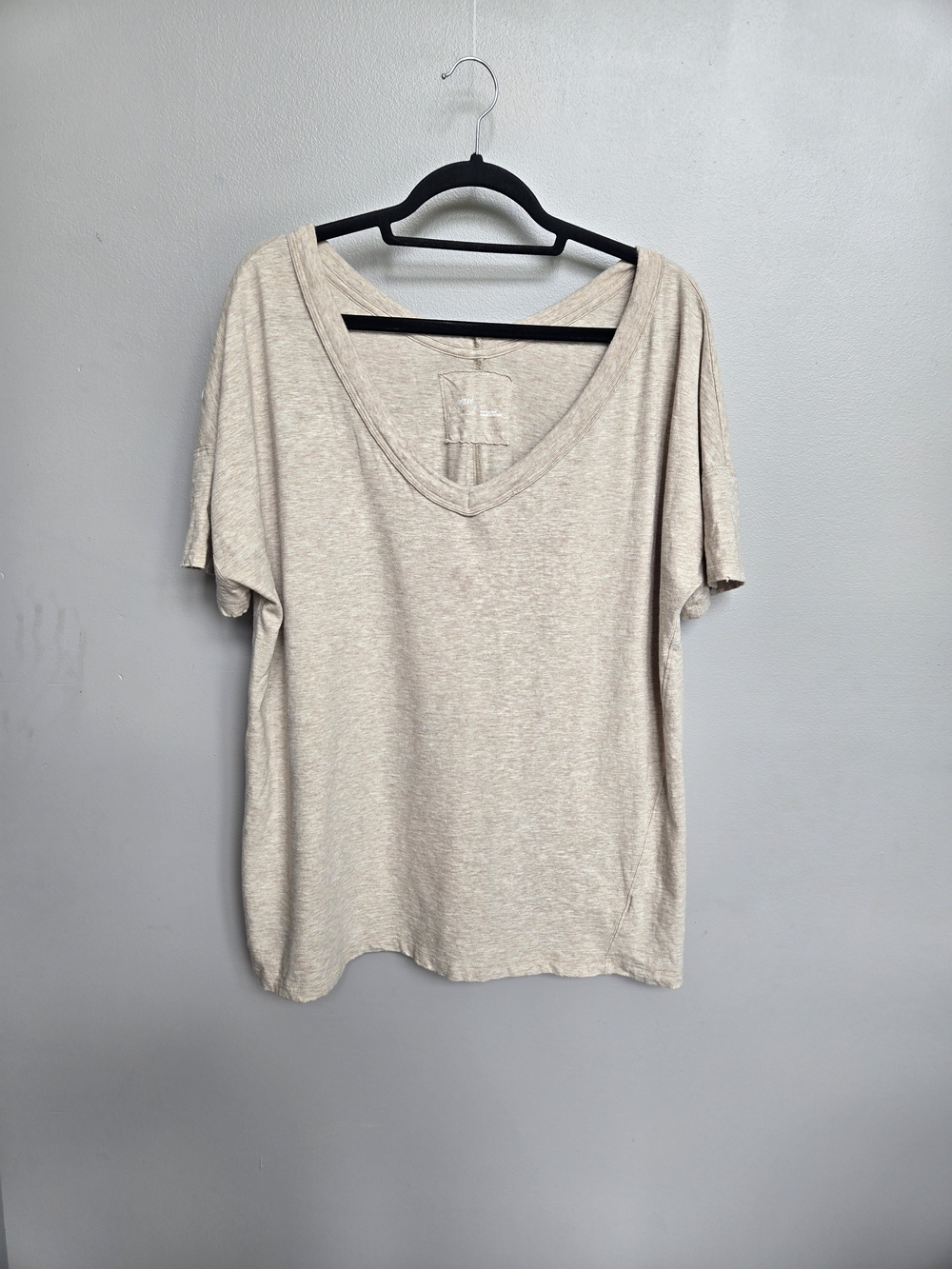 Everyday V-Neck Women's Top in Light Beige